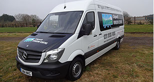 New Mercedes Van for Chigwell Window Centre with Bonnet Wrap.